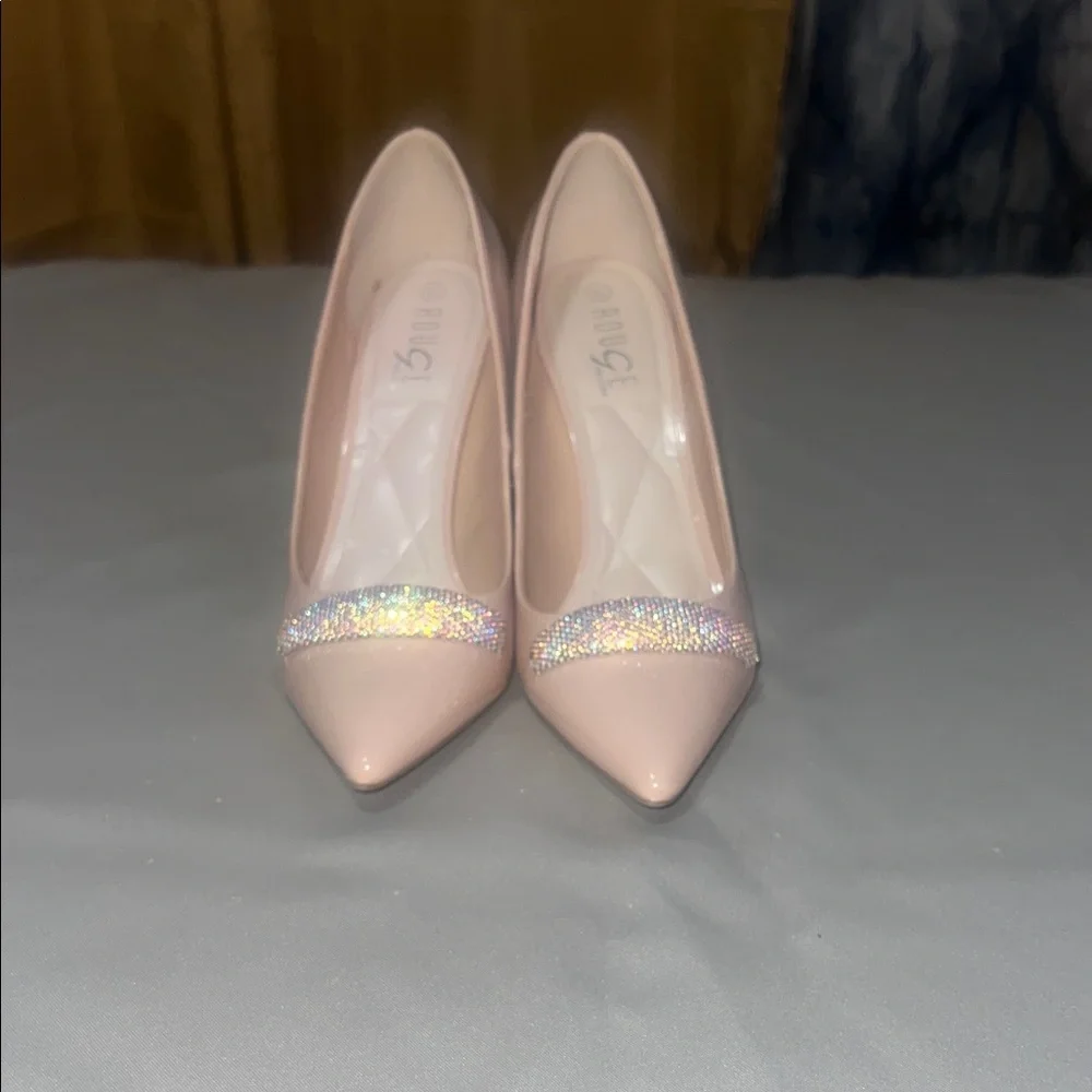 New Rouge Helium Pink Heels with Glitter Detail